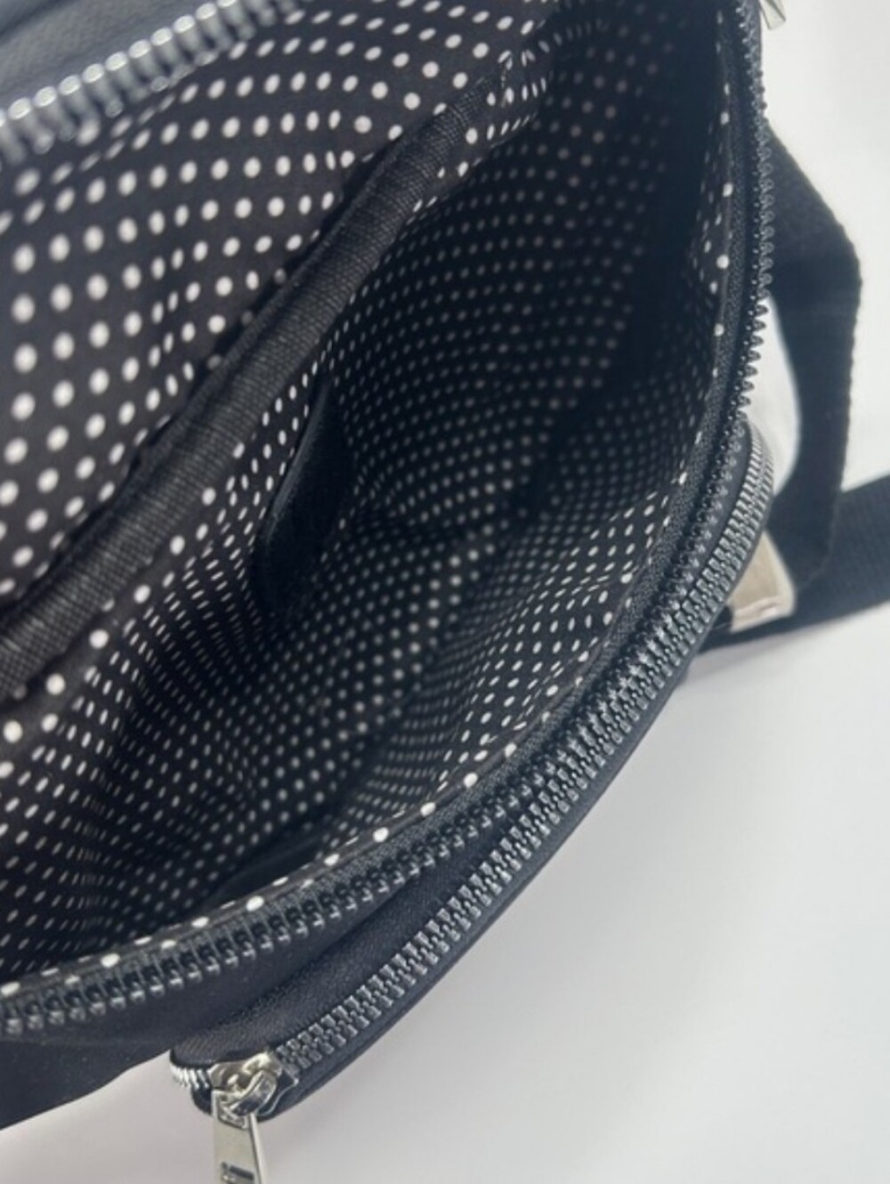LIKE DREAMS Black Women's Belt Bag Y2K Fanny Pack Silver Studs NEW - Picture 3 of 3